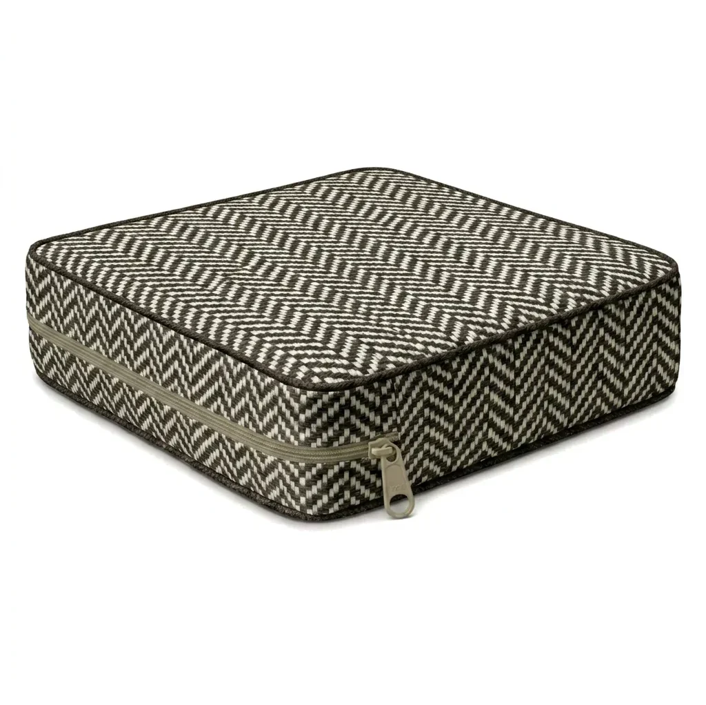 HERRINGBONE WEAVE outdoor seat cushion