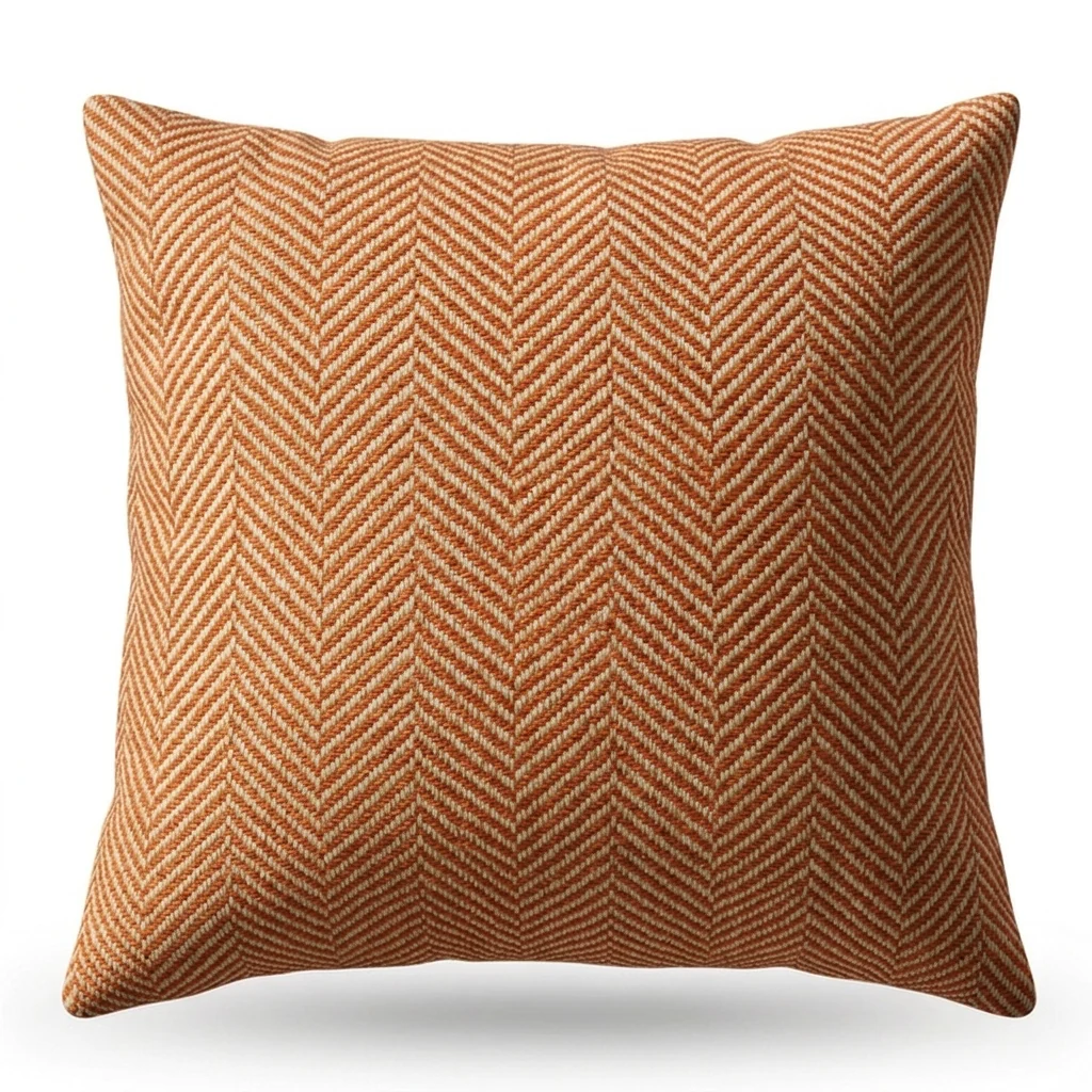 HERRINGBONE WEAVE outdoor throw pillow